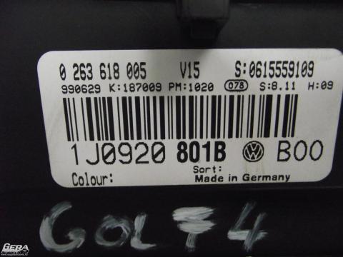 Volkswagen Golf IV 1.6 benzines fordulatszámmérős kilométeróra!