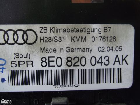 Audi A4 B7 8E &#039;2006&#039; digit klímavezérlő!