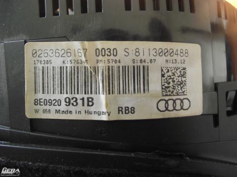 Audi A4 B7 8E &#039;2006&#039; 2.5 TDi fordulatszámmérős kilométeróra! Dízel!...