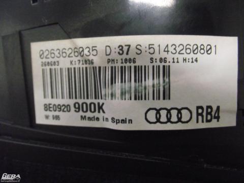 Audi A4 B6 1.9 PDTDI fordulatszámmérős kilométeróra! Dízel!