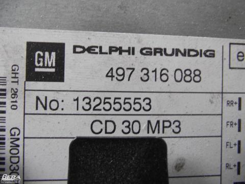 Opel Astra H, Zafira B gyári CD-S rádió! CD30 MP3!Ki kell kódolni!!!!
