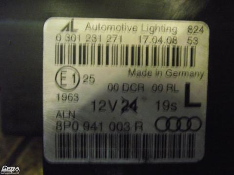Audi A3 8P &#039;2008&#039; bal első lámpa (fényszóró)! Bi-XENON!